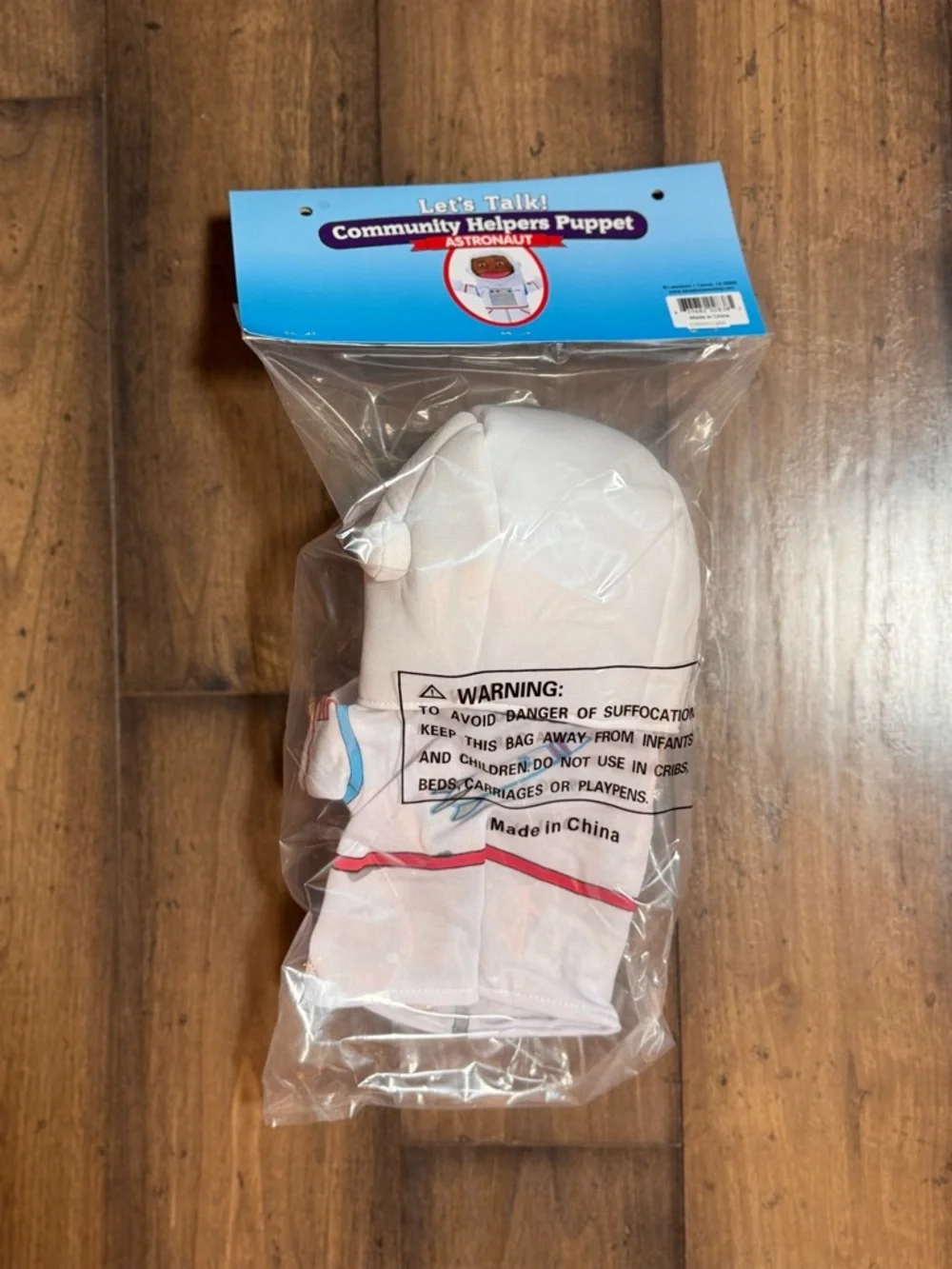 Lakeshore Community Helpers Astronaut Puppet New Sealed Plush Hand Puppet
